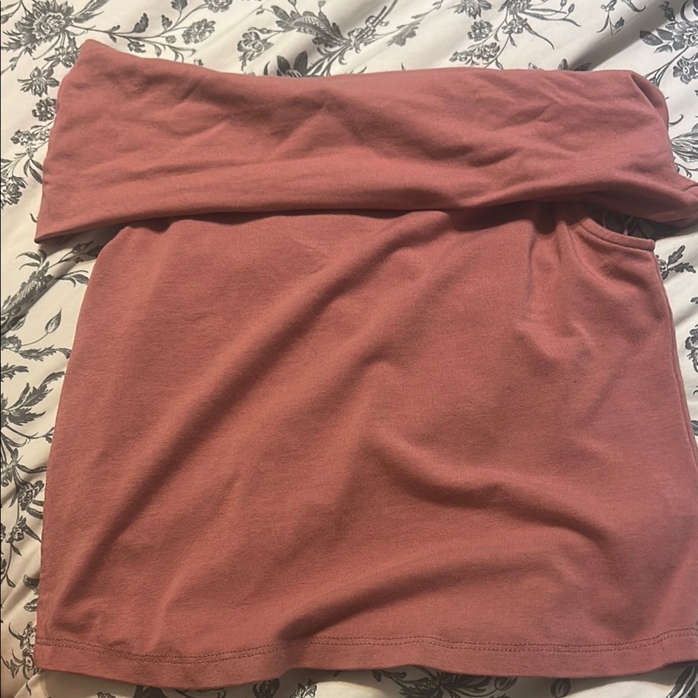 Aerie Mauve Fold-Over tank top